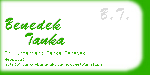 benedek tanka business card